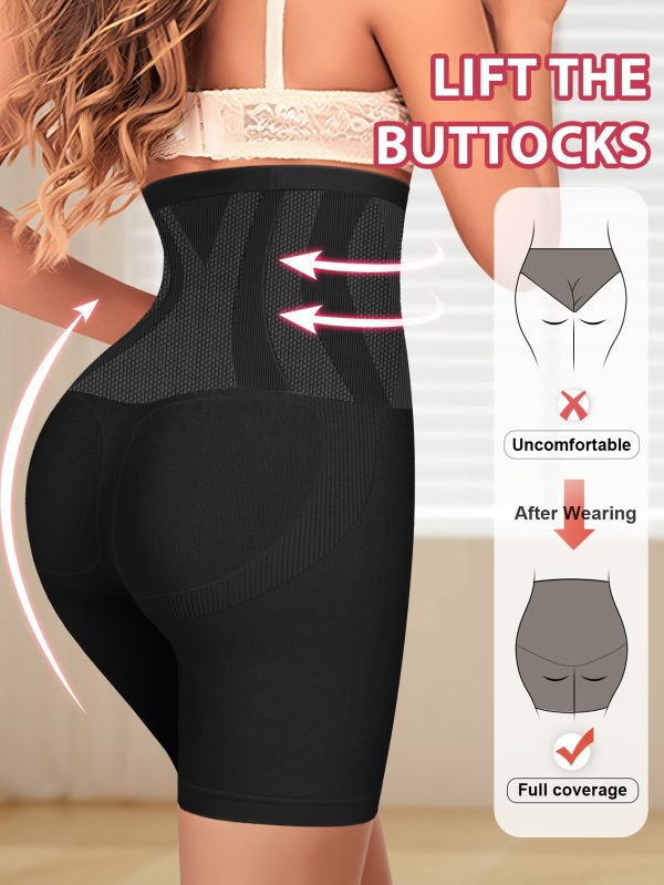 1pc Women'S High-Waist Breathable Comfort Shapewear Boxer Briefs - Seamless, Butt-Lifting, S-XXL Size, Elegant Solid Color Underwear for Everyday & Special Occasions, High Waisted Boxer Shorts, Butt Lifting Underwear, Minimalist Underwear, Comfortable Fit