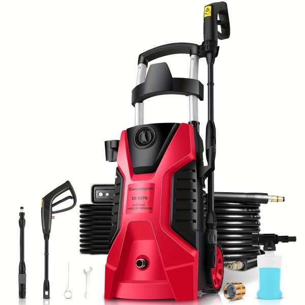 Electric Pressure Washer, 5000 PSI 2.8 GPM Power Washer With 33FT Extension Hose Reel, Pressure Adjustable (2500PSI-5000PSI), 4 Quick Connect Nozzles And Foam Cannon For Car/Fence/Patio (Blue) - Image 12