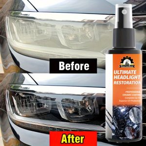 Ultimate Headlight Restoration, Universal Headlight Restoration Kit - Removes Yellowing & Scratches, Restores Clarity - Car Headlight Lens Polisher & Cleaning Solution, Suitable for All Vehicle Types