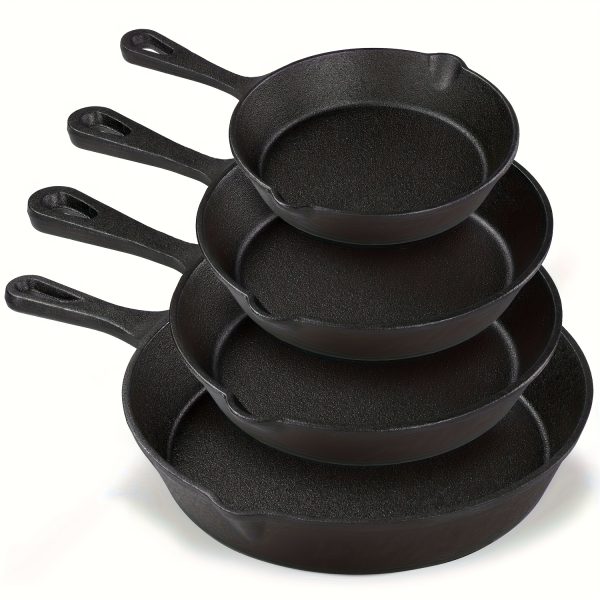 4pcs Cast Iron Skillet Set