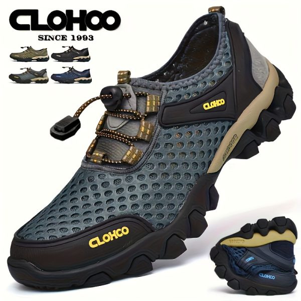 Handcrafted Cold-Adhesive Mesh Shoes - Thick Rubber Soles for Outdoor Casual Sports for Men - Image 6