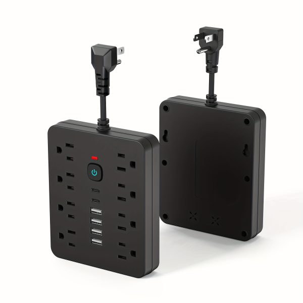 14-in-1 Power Strip Surge Protector with 8AC Outlets, 4USB & 2Type-C Ports | Multi Plug Outlet Expander, USB Wall Plug, Compact Desk Multi-plug Outlet | Flat Plug Design, Space-Saving Extension Cord for Home, Office And Kitchen - Image 5