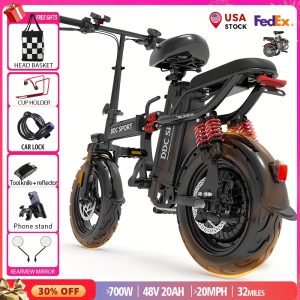 740W Peak Motor, 35-Mile Range, Electric Bike for Adults