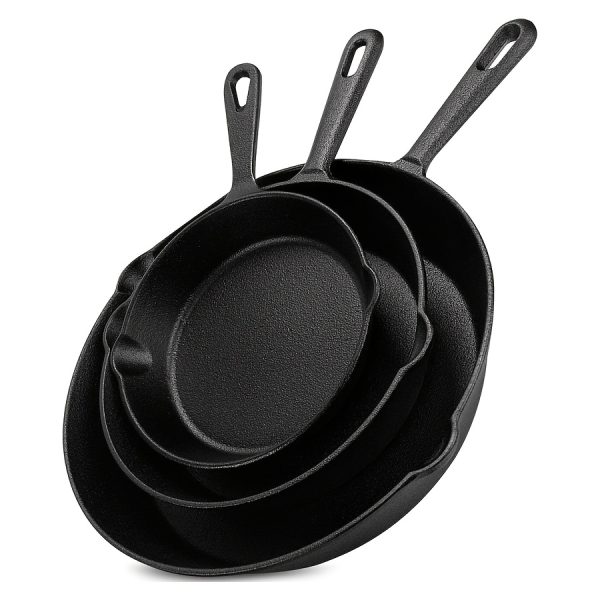 Cast Iron Skillet 3pcs-4pcs and 5pcs Cast Iron Skillet Set - Image 4