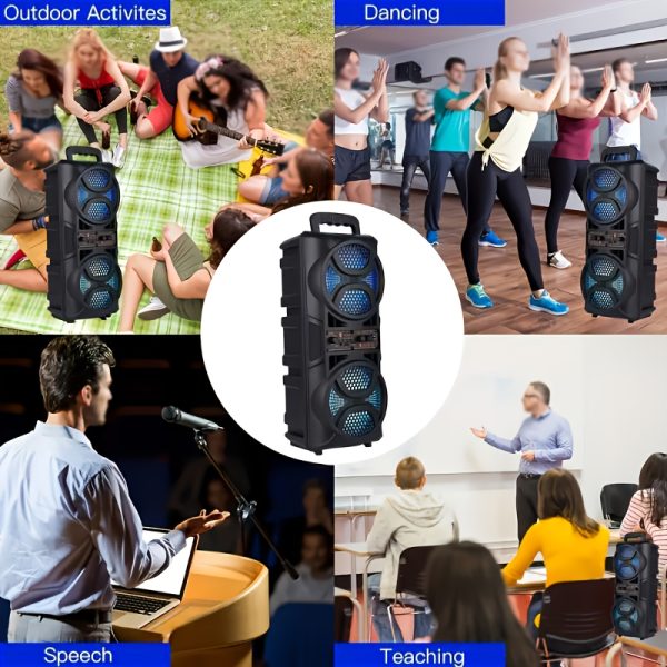 Loudspeakers, Ultimate Sound Experience with/FM/USB/TF Card/MIC, Suitable for Outdoor, Parties - Image 7
