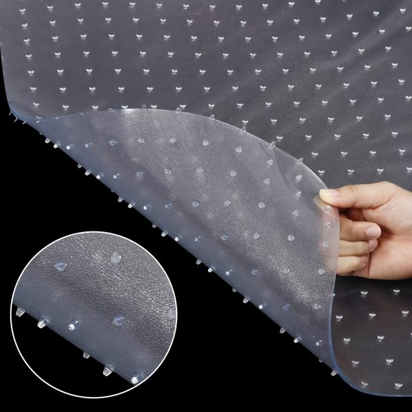 Chair Mat For Carpet, 47'' X 35'' Clear Computer Desk Chair Mat For Low Pile Carpeted Floors, Easy Glide Plastic Floor Mat For Office Chair On Carpet Protection - Image 5