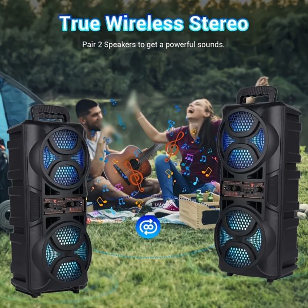 Loudspeakers, Ultimate Sound Experience with/FM/USB/TF Card/MIC, Suitable for Outdoor, Parties - Image 5