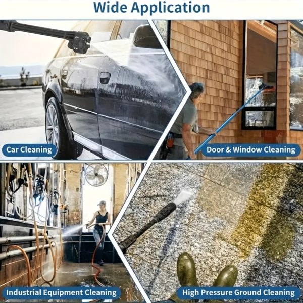 Electric High Pressure Washer, Portable Handheld Car Wash Gun, Up To 3000PSL, With A Single Block Of 15000Mah, A Single Block Can Be Used For About Half An Hour, Suitable For Yard Cleaning, Electric Golf Carts Cleaning, For Sports And Outdoors - Image 8