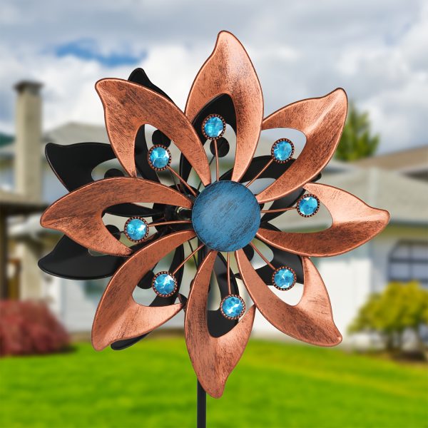 Outdoor Wind-Powered Rotating Windmill with Ground Stake, a Metal 360-Degree Double-Sided Windmill for Garden, Yard, And Lawn Decoration, Gift. - Image 2
