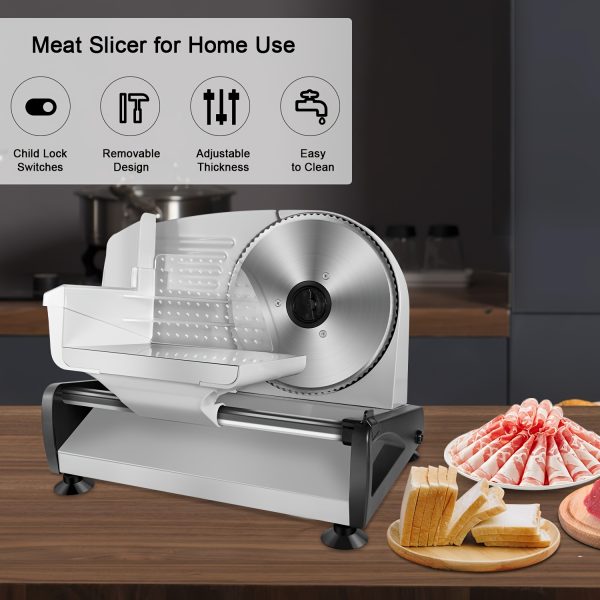 Stainless Steel Electric Meat Slicer with Youngsters Lock, - Image 2