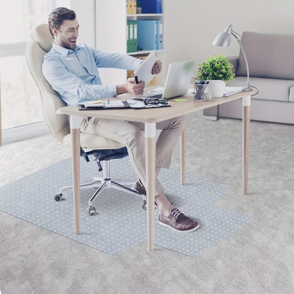 Chair Mat For Carpet, 47'' X 35'' Clear Computer Desk Chair Mat For Low Pile Carpeted Floors, Easy Glide Plastic Floor Mat For Office Chair On Carpet Protection - Image 6