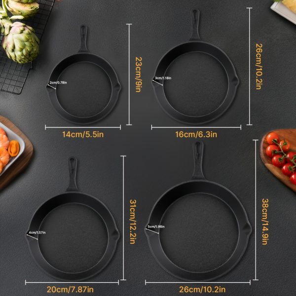4pcs Cast Iron Skillet Set - Image 2