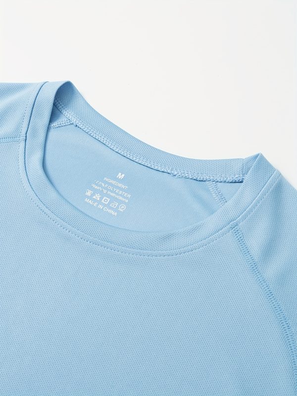 5pcs Men'S Casual Athletic T-Shirts - Breathable Polyester, Quick-Dry & Moisture-Wicking, Reflective Shoulder Design for Gym, Cycling, Running, Fishing & Basketball - Lightweight, 11 Colors, Gym Shirts, Knit - Image 9