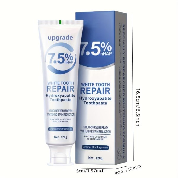3pcs Hydroxyapatite Toothpaste, 7.5% Nano Whitening Toothpaste, Whitening Teeth, Refreshing Breath, Ideal Gift for Women, Suitable for Family And Travel - Image 3