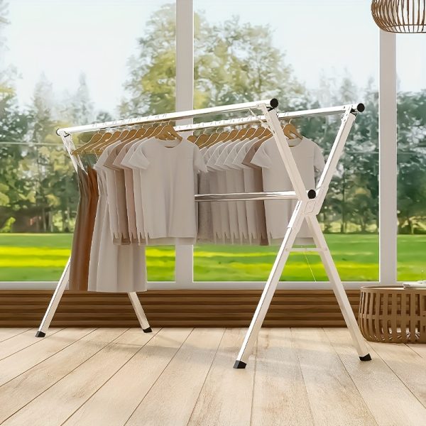 Clothes Drying Rack 78.7 Inches Folding Outdoor Indoor, Drying Rack Clothing Collapsible, Foldable Laundry Drying Rack, Heavy Duty Stainless Steel Clothesline, Drying Racks - Image 10