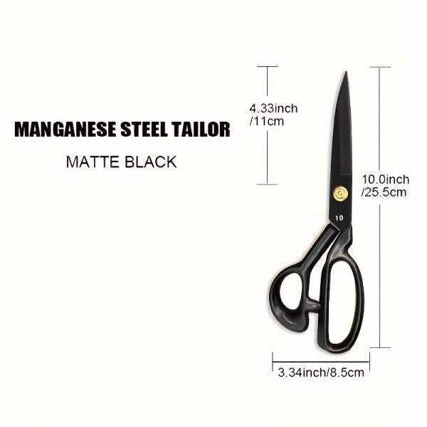 Professional Tailor Scissors 10 Inch for Cutting Fabric Heavy Duty Scissors for Leather Cutting Industrial Sharp Sewing Shears for Home Office Artists Dressmakers - Image 4