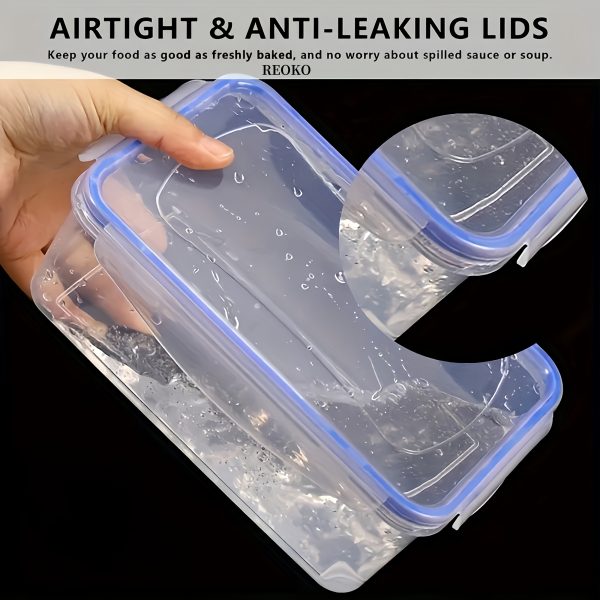 8pcs Multi-Size Transparent Food Storage Containers with Tightly Sealed Lids - Perfect for Fruits, Vegetables, Meat & More - Microwave Safe, Reusable Polypropylene Kit for Kitchen Organization | Sleek Storage Design-The Perfect Gift-Mother's Gift - Image 5