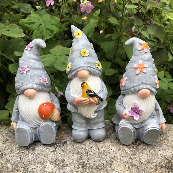 Resin Gnome Garden Statue: 3-Piece Set, American Rustic Style, Suitable for Indoor and Outdoor Use, No Electricity Required, Brand: Yi Zhitan - Image 8