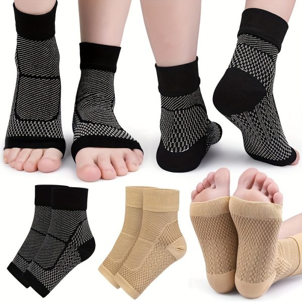 Sports Ankle Brace Compression Sleeve, Nylon 80% Spandex 20% Knit Fabric, All-Season Support, Hand Wash Only, Breathable Heel Protector for Men and Women - Image 9