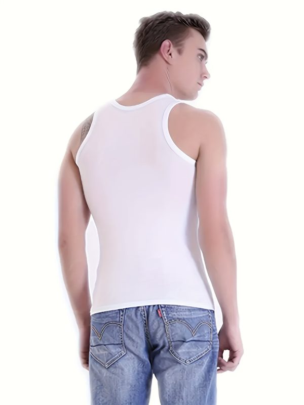 18pcs Men's Quick-Dry Moisture-Wicking Workout Tank Tops - Breathable Sleeveless Gym Shirts for Running, Training, Casual Wear - Assorted Colors (Navy, Black, White, Olive, Burgundy & More), Athletic Apparel | Round Neck Tank Top | Durable Sportswear, Gym Clothes - Image 5
