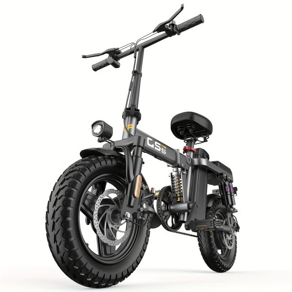 Adult Folding Electric Bike 740W Peak Motor 20 MPH 35-Mile Range 48V Removable Battery 14" Compact Alloy Steel Frame Disc Brakes Black City Commuter E-Bike with High-Quality Accessories, Foldable Electric Bike, Urban Cycling, Sleek Design, Durable Build - Image 18