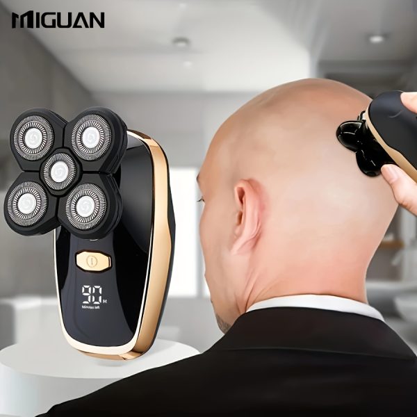 Electric Razor For Men Electric Head Hair Shaver LED Display -  Mens Cordless Rechargeable  Bald Head Razor ,five Blade Electric Shaver - Image 2