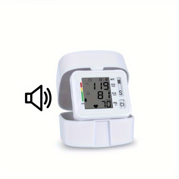 1pc TAIKON Wrist Blood Pressure Monitor with LCD Display, Adjustable Cuff, Pulse Rate Detection, and Irregular Heartbeat Alert - Battery Operated (Batteries Not Included), Blood Pressure Measurement | Comprehensive Display | Sound Playback Feature - Image 5