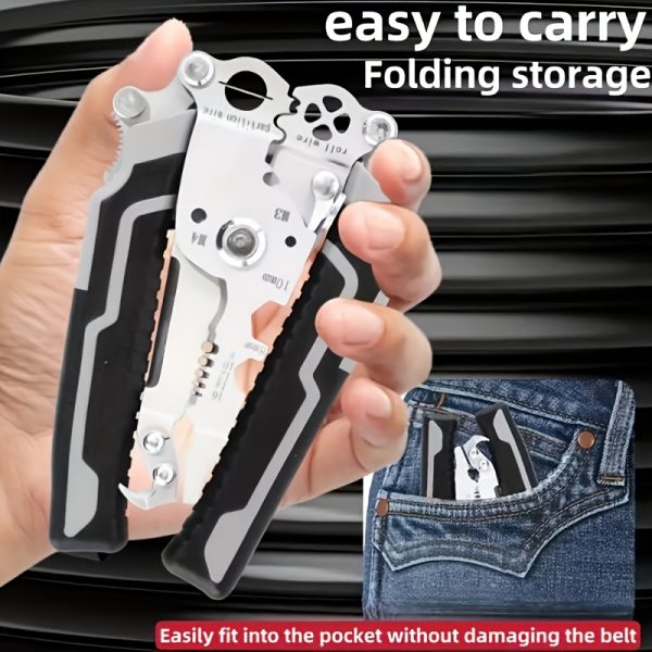 1PC18-in-1 Foldable Wire Stripper Manual Tool - Image 8