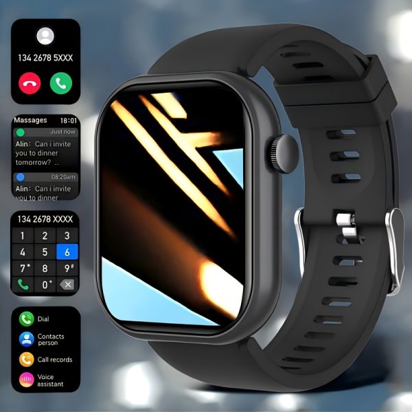 A Business Men's Smartwatch with Wireless Calling, Music, Pedometer, Activity Tracker, Digital Display, Zinc Alloy Case, USB Charging, Rechargeable Lithium Polymer Battery, Compatible with iPhone And Android - Round Dial, Electronic Drive, Perfect Gift Selection! - Image 11