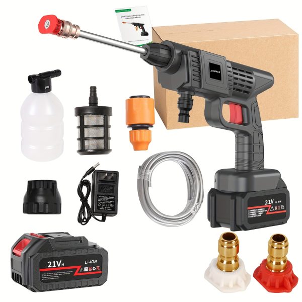 Electric High Pressure Washer, Portable Handheld Car Wash Gun, Up To 3000PSL, With A Single Block Of 15000Mah, A Single Block Can Be Used For About Half An Hour, Suitable For Yard Cleaning, Electric Golf Carts Cleaning, For Sports And Outdoors - Image 5