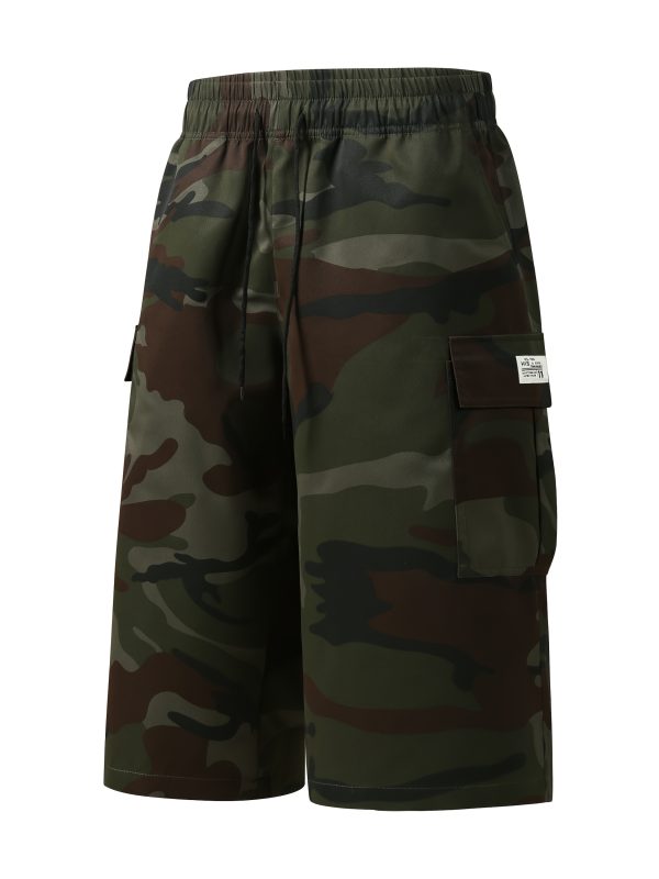 Three-Pack, Men'S Stylish And Versatile Camo Shorts, Loose 3/4 Length, Perfect Gift Choice for Casual Wear, Featuring Multiple Pockets, Non-Stretch Fabric, Casual Shorts|Camouflage Shorts|Pocketed Short - Image 4