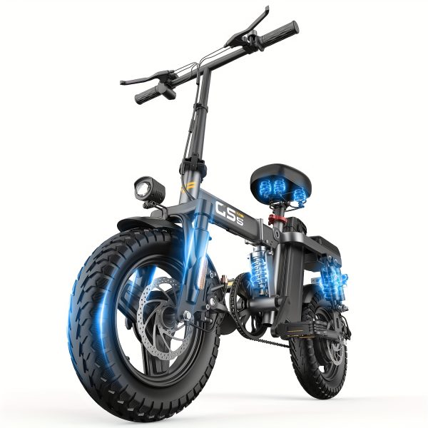 Adult Folding Electric Bike 740W Peak Motor 20 MPH 35-Mile Range 48V Removable Battery 14" Compact Alloy Steel Frame Disc Brakes Black City Commuter E-Bike with High-Quality Accessories, Foldable Electric Bike, Urban Cycling, Sleek Design, Durable Build - Image 23