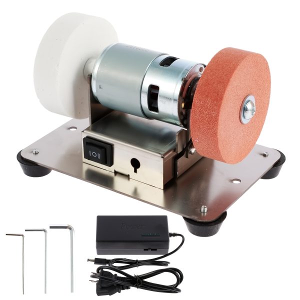 37pcs/107pcs 3-in-1 Mini Belt Sanding Machine -15 Degree Knife Sanding Machine, Electric Desktop Sanding Machine, 7 Adjustable Speed Buffer Polishing Machines, Suitable for DIY Metal And Wood Handicrafts, Tools, And Tool Polishing (with Kit) - Image 9