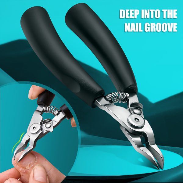 1pc Heavy-Duty Stainless Steel Nail Clippers for Thick Nails, Concave Blade & Large Opening Design, Elderly-Friendly Precision Trimmer with Long Handle, Men's Toenail & Fingernail Care, Durable Nail Tool - Image 7