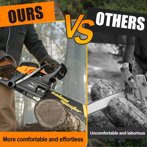 20-inch Gasoline Chainsaw, Wireless Handheld Saw, Used for Cutting Trees, Wood, Farmland, Gardens, Pastures And Forests - Saw Set - Image 6
