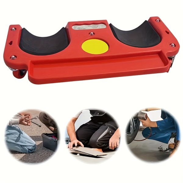 1 Wheeled Rolling Knee Guard Platform, Made Of ABS Material, Multi-functional Built-in Tool Tray, Comfortable Cushioning Kneeling Pad, Suitable for Mechanical Workers, Carpenters, Floor Laying And Car Maintenance - Image 3