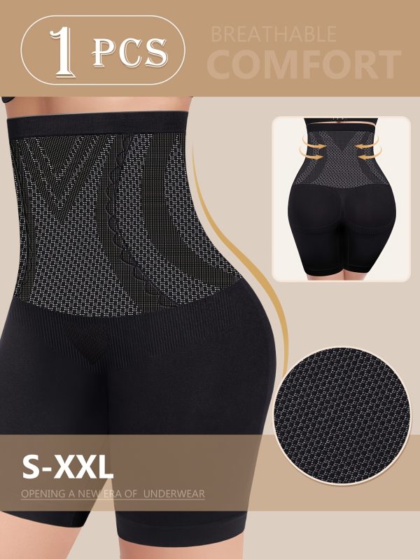 1pc Women'S High-Waist Breathable Comfort Shapewear Boxer Briefs - Seamless, Butt-Lifting, S-XXL Size, Elegant Solid Color Underwear for Everyday & Special Occasions, High Waisted Boxer Shorts, Butt Lifting Underwear, Minimalist Underwear, Comfortable Fit - Image 3