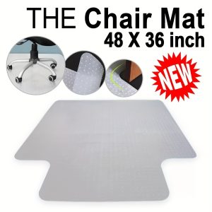 Chair Mat For Carpet, 47'' X 35'' Clear Computer Desk Chair Mat For Low Pile Carpeted Floors, Easy Glide Plastic Floor Mat For Office Chair On Carpet Protection