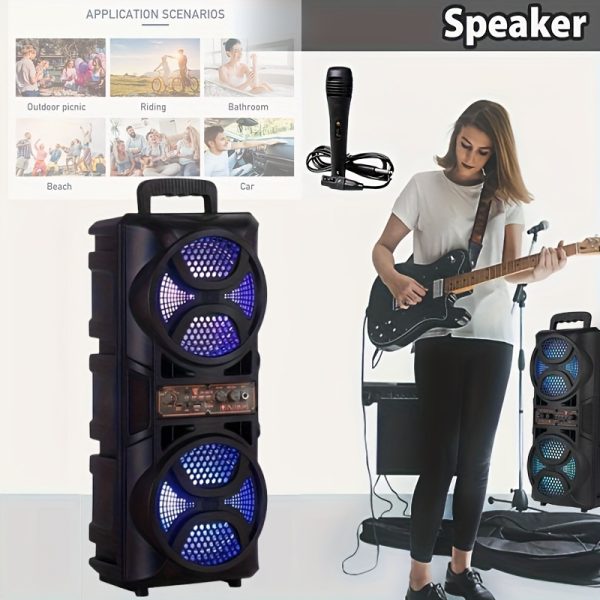 Loudspeakers, Ultimate Sound Experience with/FM/USB/TF Card/MIC, Suitable for Outdoor, Parties - Image 6