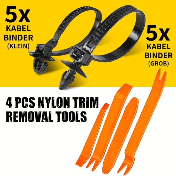 635pcs Car Push Retainer Clips - 16 Sizes Nylon Bumper Fender Plastic Rivets Automotive Clips Auto Fasteners With 10 Cable Ties And Fasteners Remover Replacement - Image 6