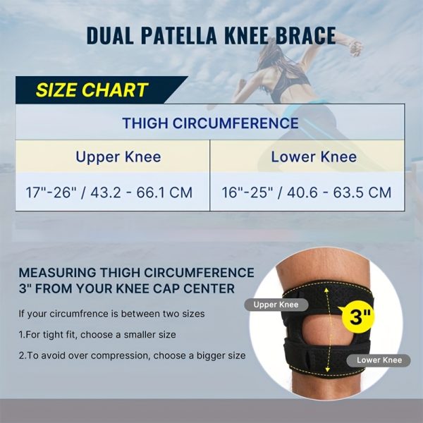 1pc Silicone Patella Knee Brace for Sports And Fitness, Patella Strap Band Sleeve Knee Brace, Essential Workout Knee Strap Knee Pad for Women And Men, Knee Strap Brace for Tennis And Volleyball Training - Image 4