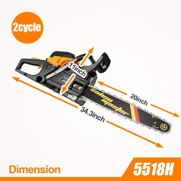 20-inch Gasoline Chainsaw, Wireless Handheld Saw, Used for Cutting Trees, Wood, Farmland, Gardens, Pastures And Forests - Saw Set - Image 4