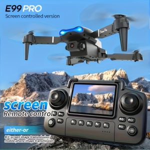 NEW Drone MAX Upgrade Edition Drone with Screen Control, Dual Camera, Obstacle Avoidance, Brushless Motor, Foldable Arms, Ideal for Night Flying, Remote Control with Screen