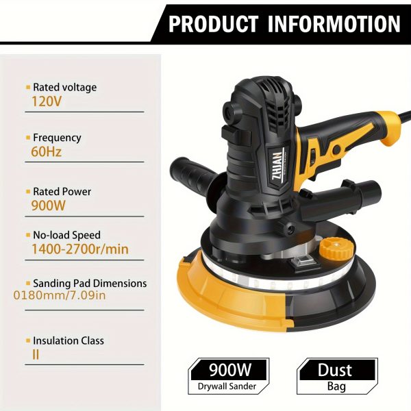 ZHJAN Drywall Sander/with Vacuum Auto Dust Collection - Image 11