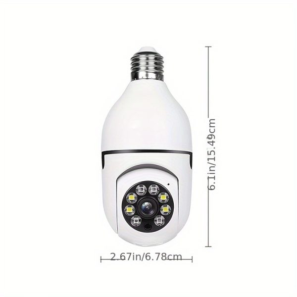 2pcs Smart HD WiFi Bulb Surveillance Camera, 360° Panoramic Monitoring, 1440P HD, with Motion Detection Alerts, Full-Color Day/Night Vision, Remote Two-Way Talk Via Smartphone, Protects Your Home/Yard/Shop Monitoring. - Image 2