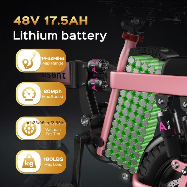 Hisent Adult Foldable Electric Bike - 740W High-Speed e-Bike - Image 6