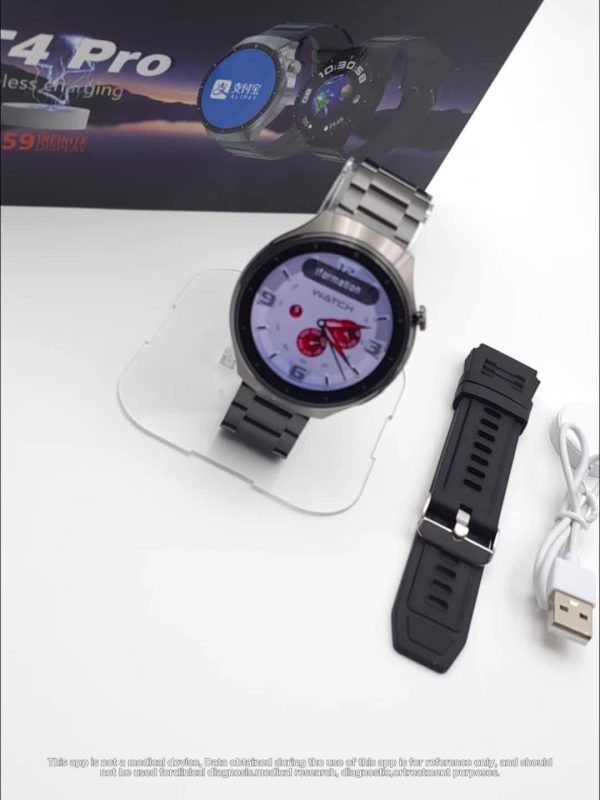 A Business Men's Smartwatch with Wireless Calling, Music, Pedometer, Activity Tracker, Digital Display, Zinc Alloy Case, USB Charging, Rechargeable Lithium Polymer Battery, Compatible with iPhone And Android - Round Dial, Electronic Drive, Perfect Gift Selection! - Image 17