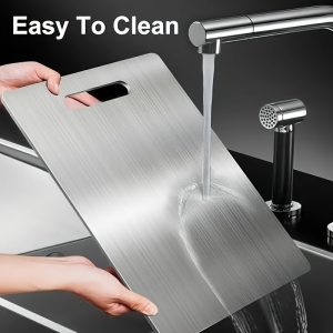 New Stainless Steel Multifunctional Cutting Plate, Stainless Steel Cutting Plate, Double-Sided Food Grade Stainless Steel Cutting, Ensuring The Original Flavor of Ingredients