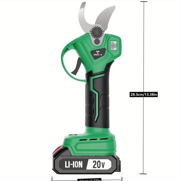 20V Electric Pruning Shears, Cordless Electric Scissors with 2pcs Rechargeable Lithium Battery Powered & 2 Blades, Cutting Diameter Electric Pruning Shears Cordless - Image 3