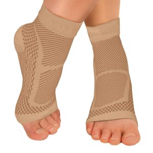 Sports Ankle Brace Compression Sleeve, Nylon 80% Spandex 20% Knit Fabric, All-Season Support, Hand Wash Only, Breathable Heel Protector for Men and Women